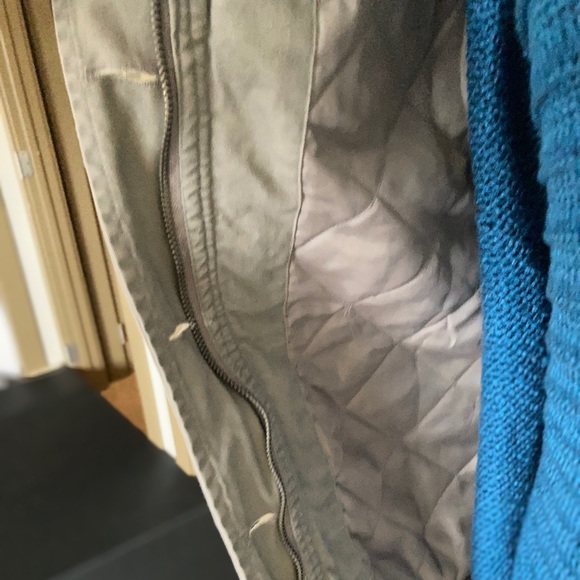 Hoi Polloi Bomber/Cargo Jacket Khaki-Gray Size 6 Small Sturdy Military Style - Picture 9 of 16